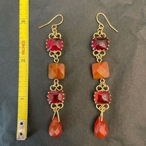 NWOT Red and orange drop earrings
